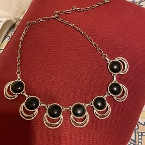 Black and silver necklace